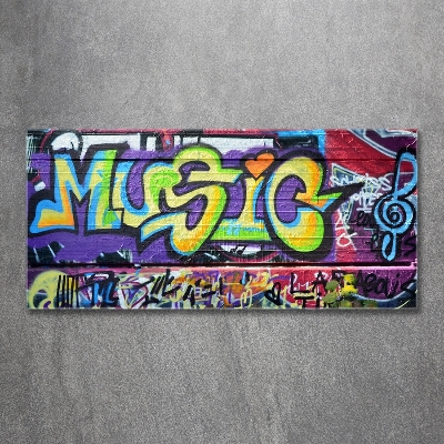 Foto schilderij op glas Graffiti op de muur