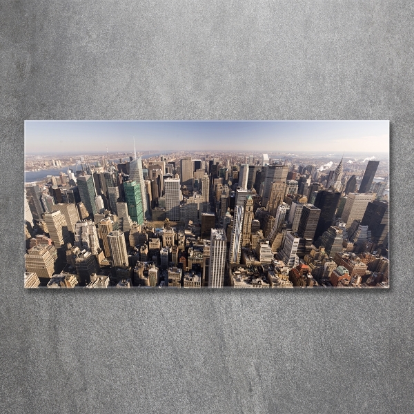 Schilderij op glas New York vanuit vogelperspectief
