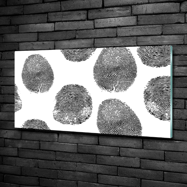 Foto schilderij op glas Vingerafdrukken
