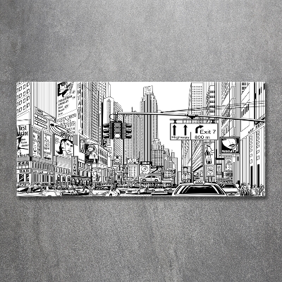 Schilderij glas Straten van New York