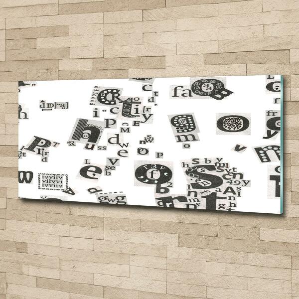 Glazen schilderij Brieven uit een krant