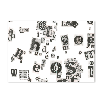 Glazen schilderij Brieven uit een krant