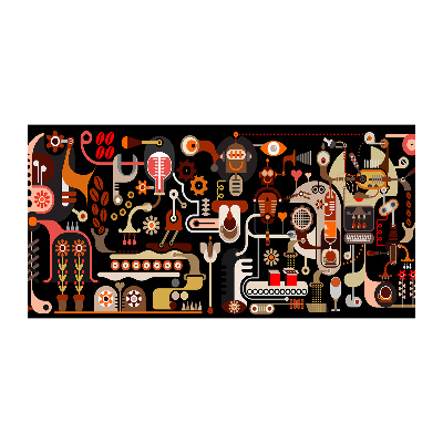 Foto schilderij op glas Koffieproductie