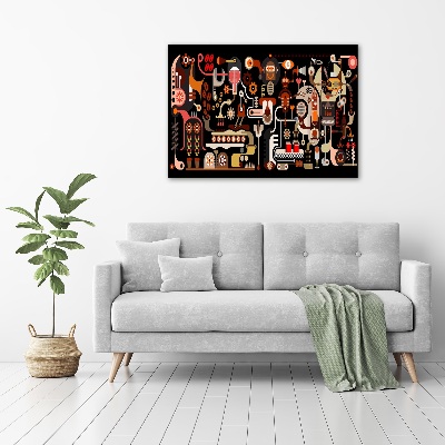 Foto schilderij op glas Koffieproductie