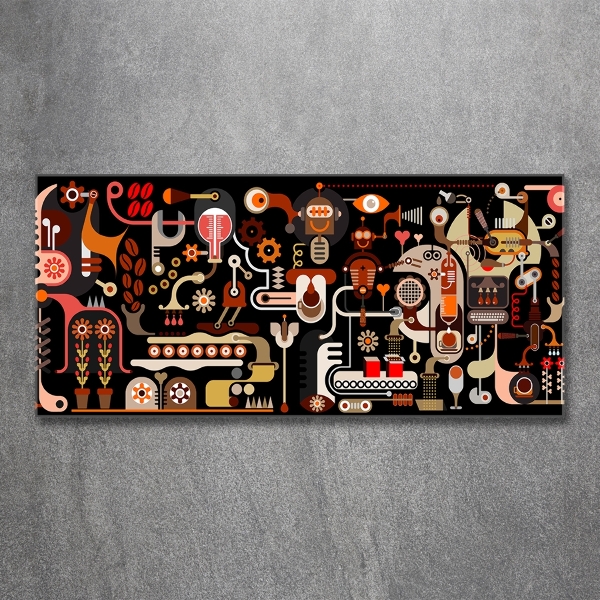 Foto schilderij op glas Koffieproductie