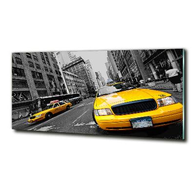 Foto schilderij op glas New Yorkse taxi's