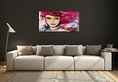 Schilderij op glas Abstracte vrouw