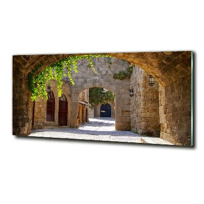 Glazen schilderij Charmante straatjes