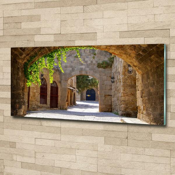 Glazen schilderij Charmante straatjes