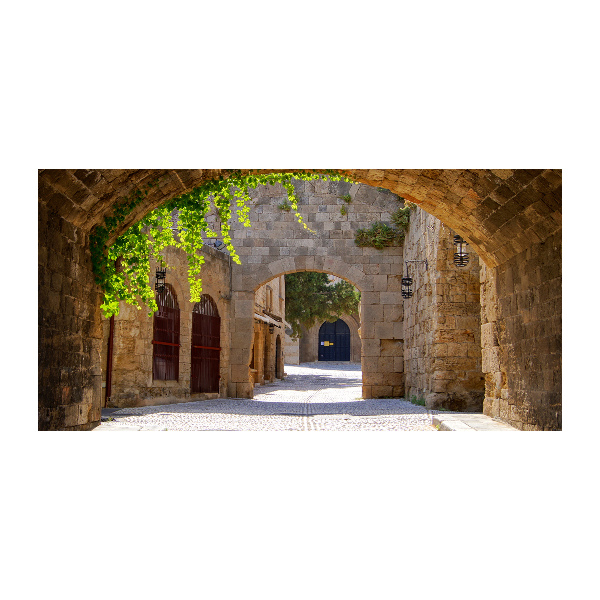 Glazen schilderij Charmante straatjes