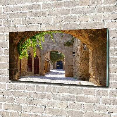 Glazen schilderij Charmante straatjes