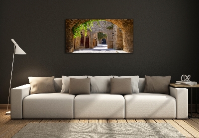 Glazen schilderij Charmante straatjes