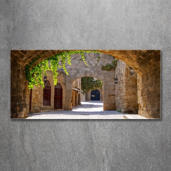 Glazen schilderij Charmante straatjes