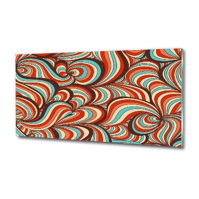 Schilderij glas Wervelend patroon