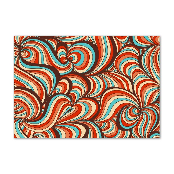 Schilderij glas Wervelend patroon