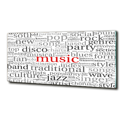 Foto-obraz szklany Gatunki muzyczne