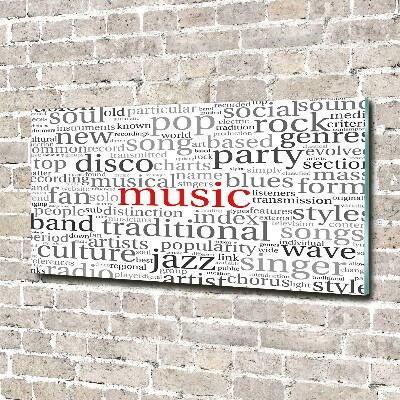 Glazen schilderij Muzikale genres