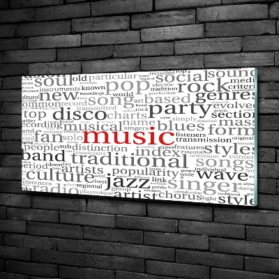 Glazen schilderij Muzikale genres