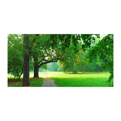 Schilderij glas Park in de herfst