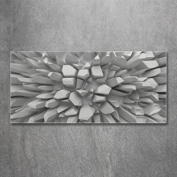 Schilderij glas 3D-abstractie