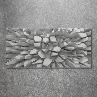 Schilderij glas 3D-abstractie