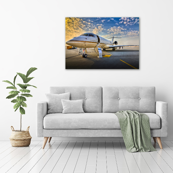 Fotoobraz na ścianę szkło hartowane Samolot