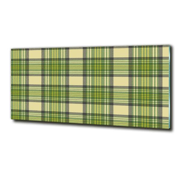 Glazen schilderij Groen geblokt