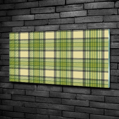 Glazen schilderij Groen geblokt