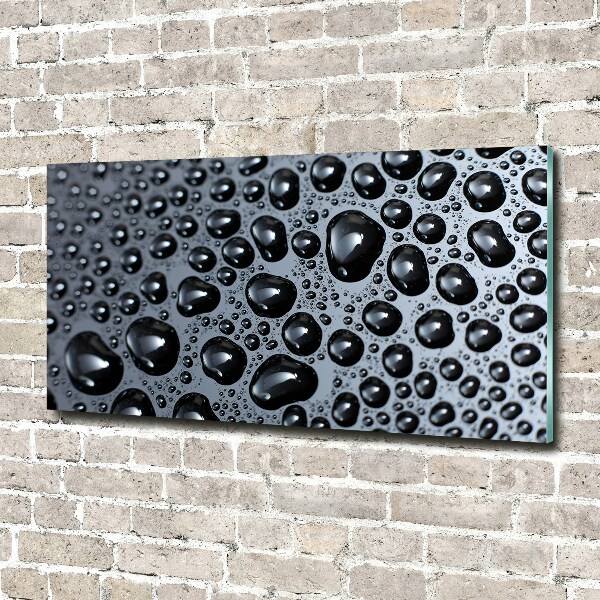 Foto schilderij op glas waterdruppels