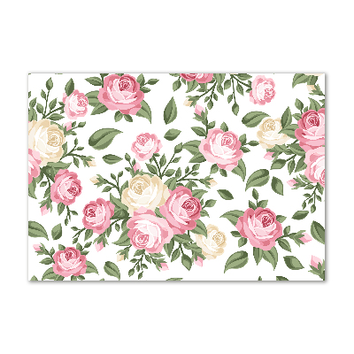 Schilderij op glas Rozen