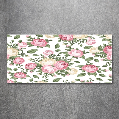 Schilderij op glas Rozen