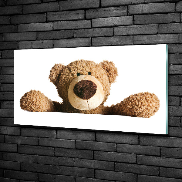 Foto schilderij op glas Teddybeer