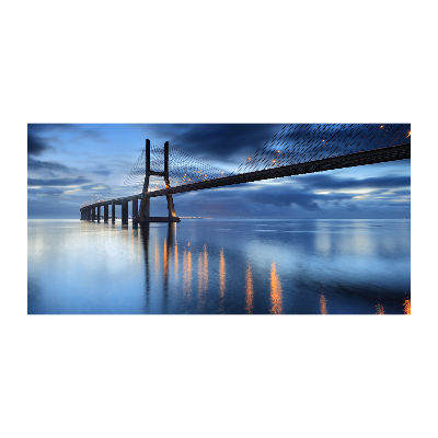 Foto schilderij op glas Verlichte brug