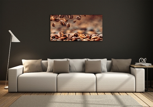 Foto obraz szkło hartowane Ziarna kawy