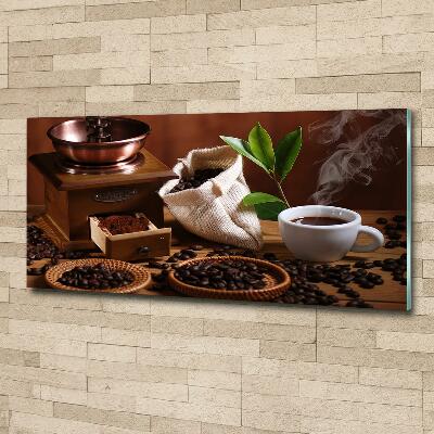 Schilderij glas Een kopje espresso