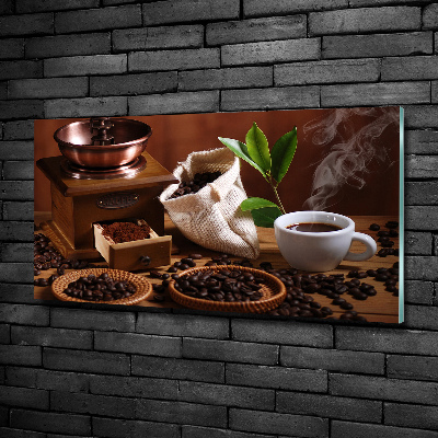 Schilderij glas Een kopje espresso