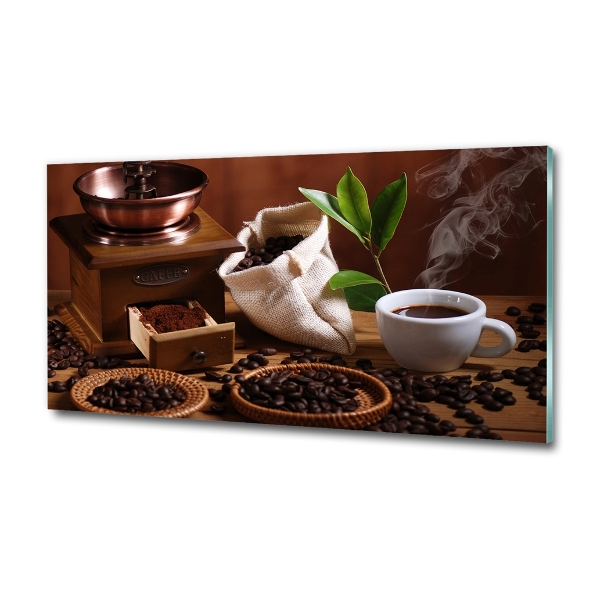 Schilderij glas Een kopje espresso