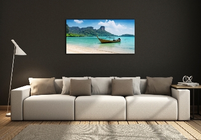 Schilderij op glas Boot