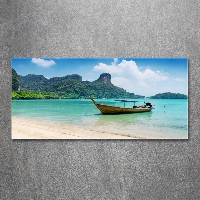 Schilderij op glas Boot