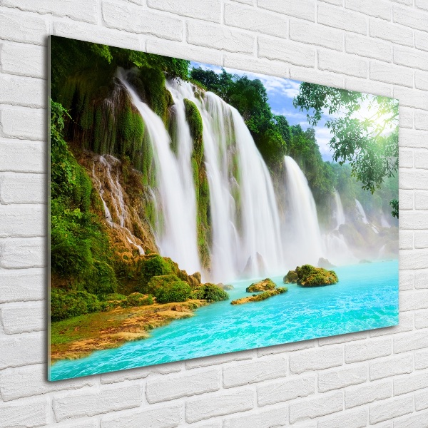 Glazen schilderij Waterval