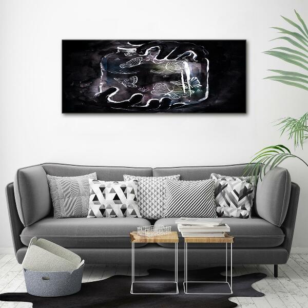 Fotoobraz na ścianę szklany Motyle w słoiku