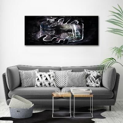 Glazen schilderij Vlinders in een pot