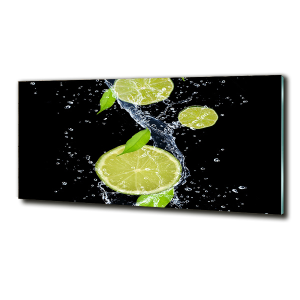 Foto-obraz szkło hartowane Limonki i woda