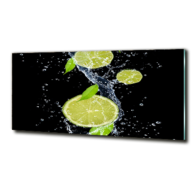 Foto-obraz szkło hartowane Limonki i woda