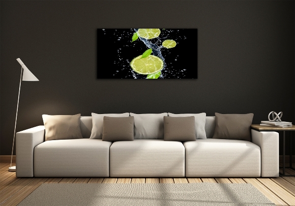 Foto-obraz szkło hartowane Limonki i woda