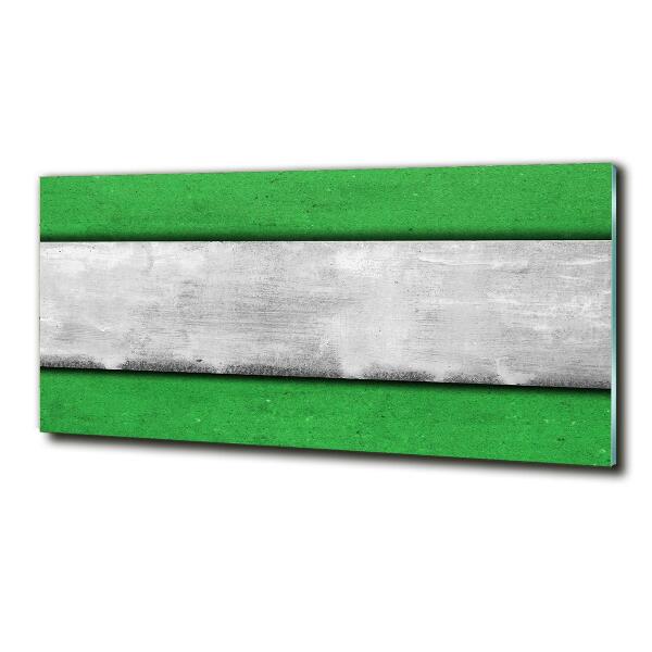 Schilderij glas Groene muur