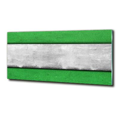 Schilderij glas Groene muur