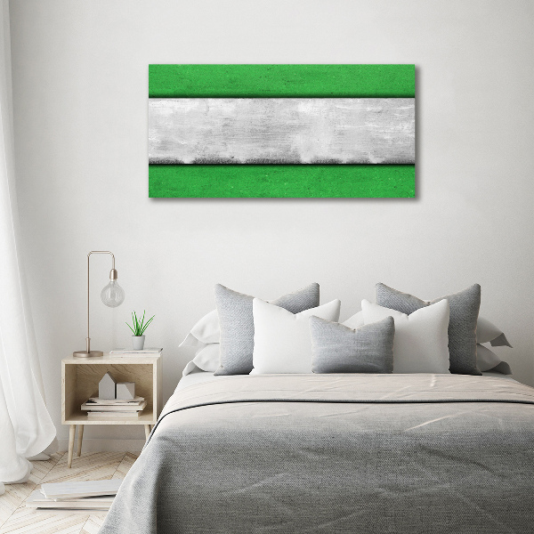 Schilderij glas Groene muur