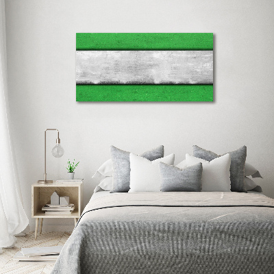 Schilderij glas Groene muur