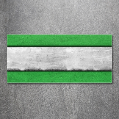 Schilderij glas Groene muur